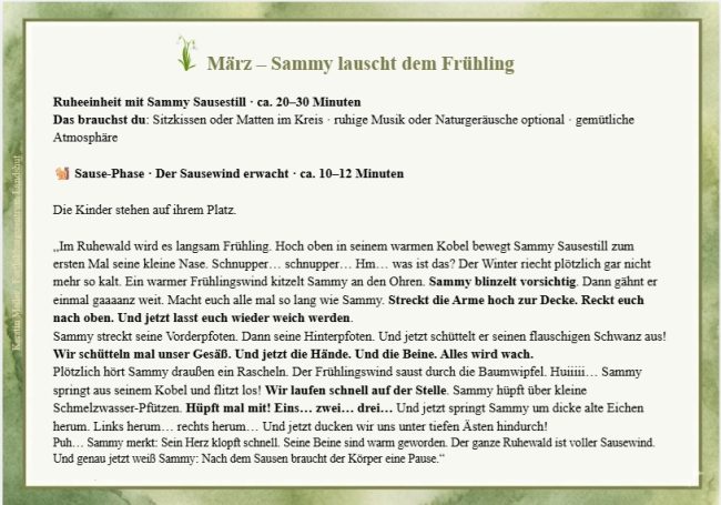 Sausephase März